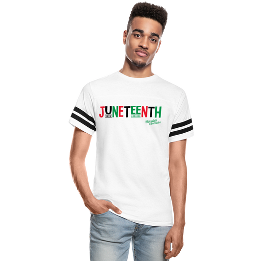 Juneteenth RBG Unisex Vintage Sport T-Shirt - white/black