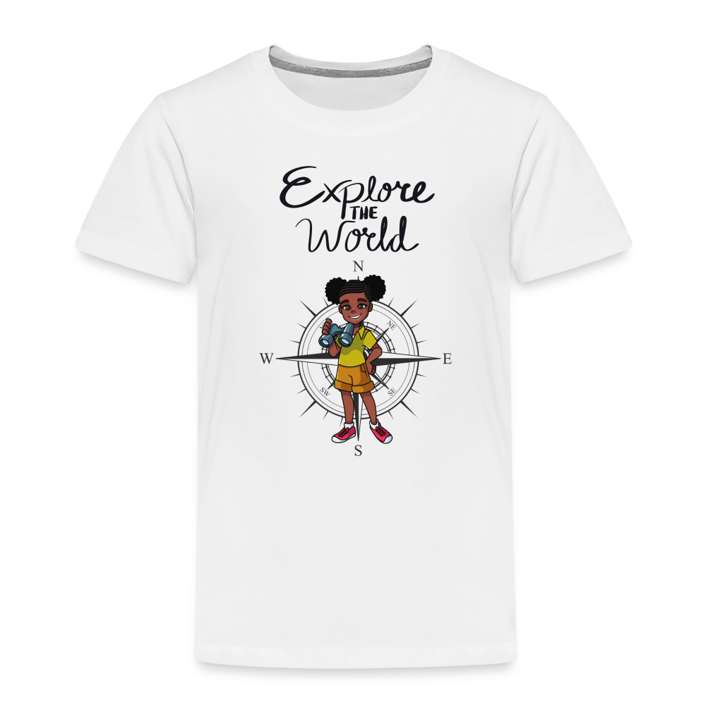 Explore the World Toddler Premium T-Shirt - white