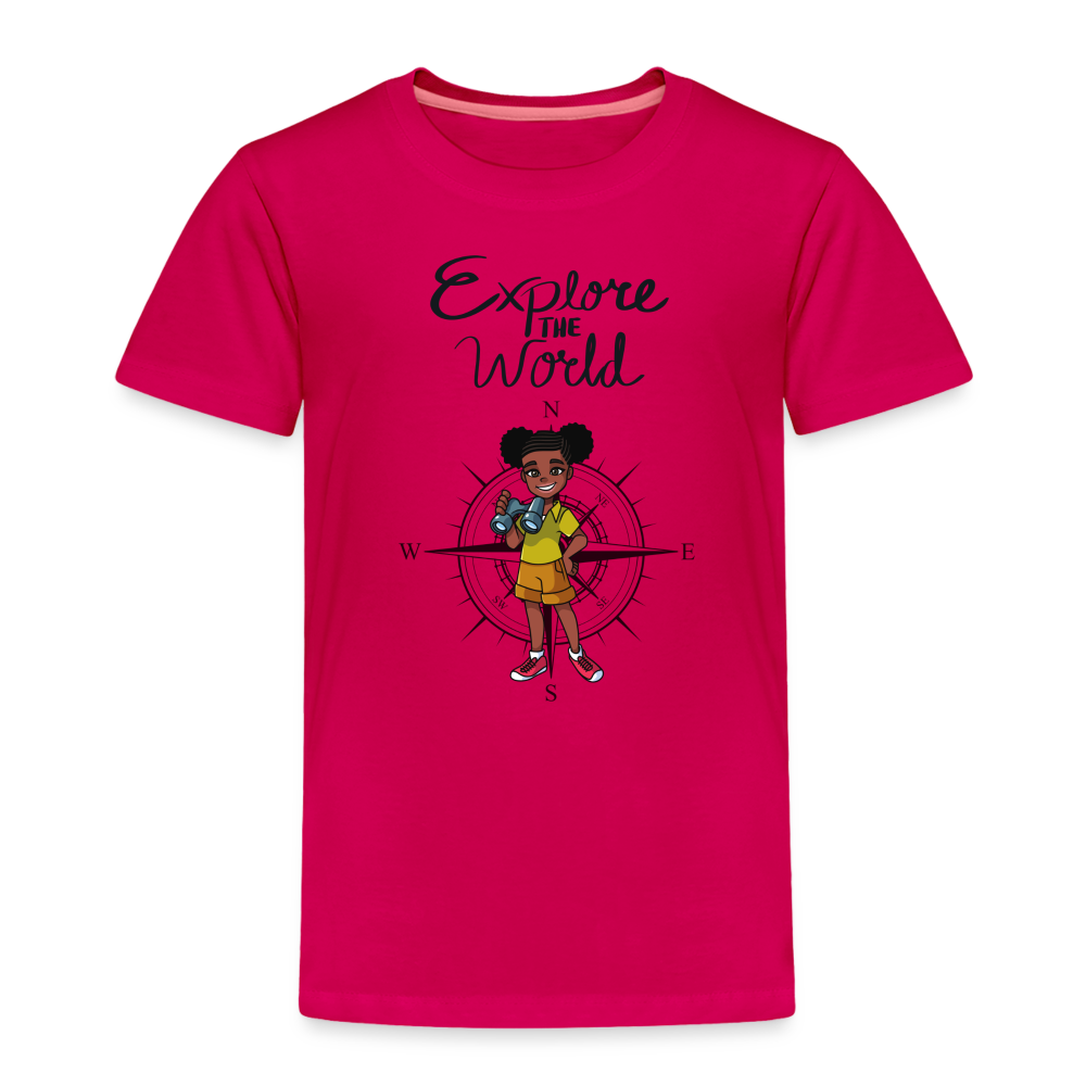 Explore the World Toddler Premium T-Shirt - dark pink