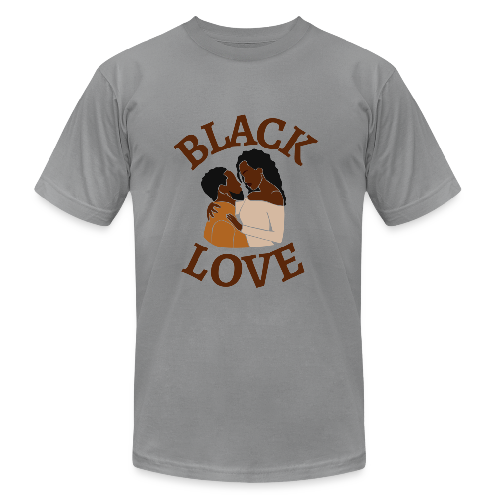 Black Love Unisex Jersey T-Shirt by Bella + Canvas - slate