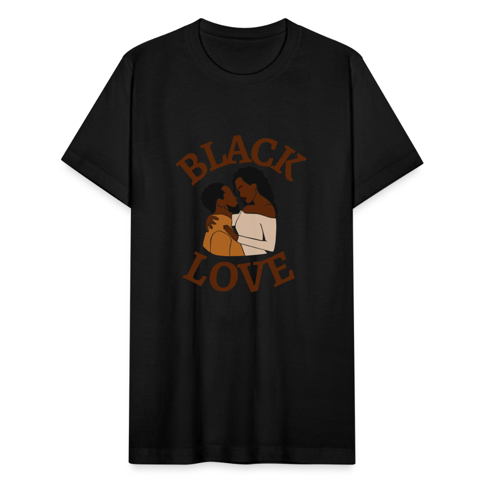 Black Love Unisex Jersey T-Shirt by Bella + Canvas - black