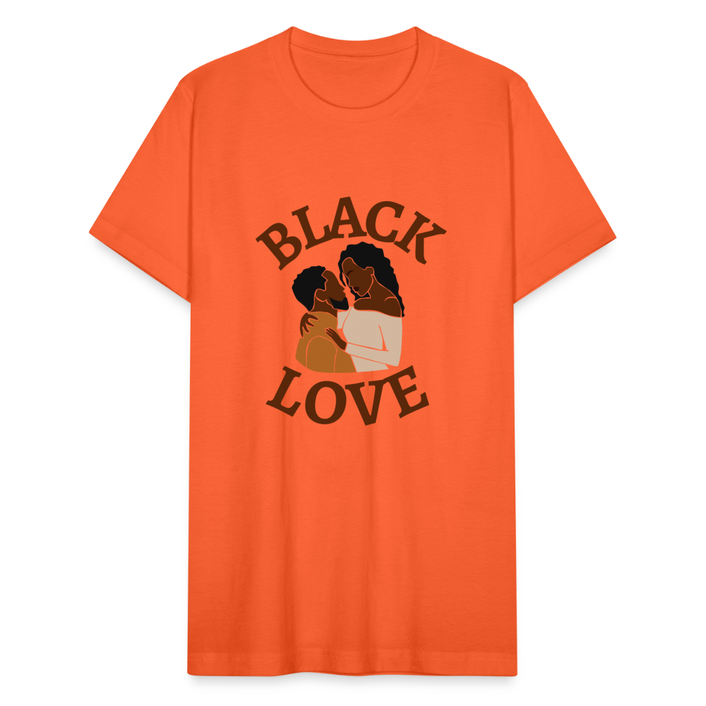 Black Love Unisex Jersey T-Shirt by Bella + Canvas - orange