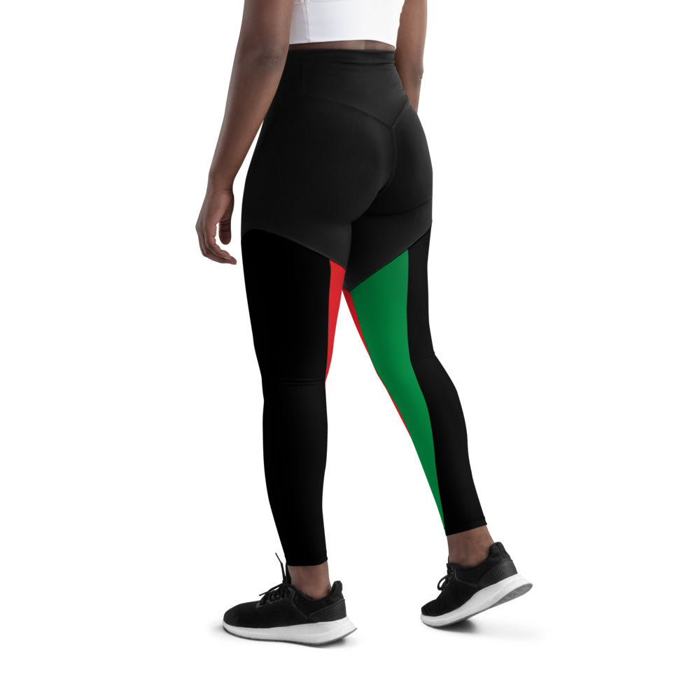 Pan African RBG Flag Women's Sports Leggings