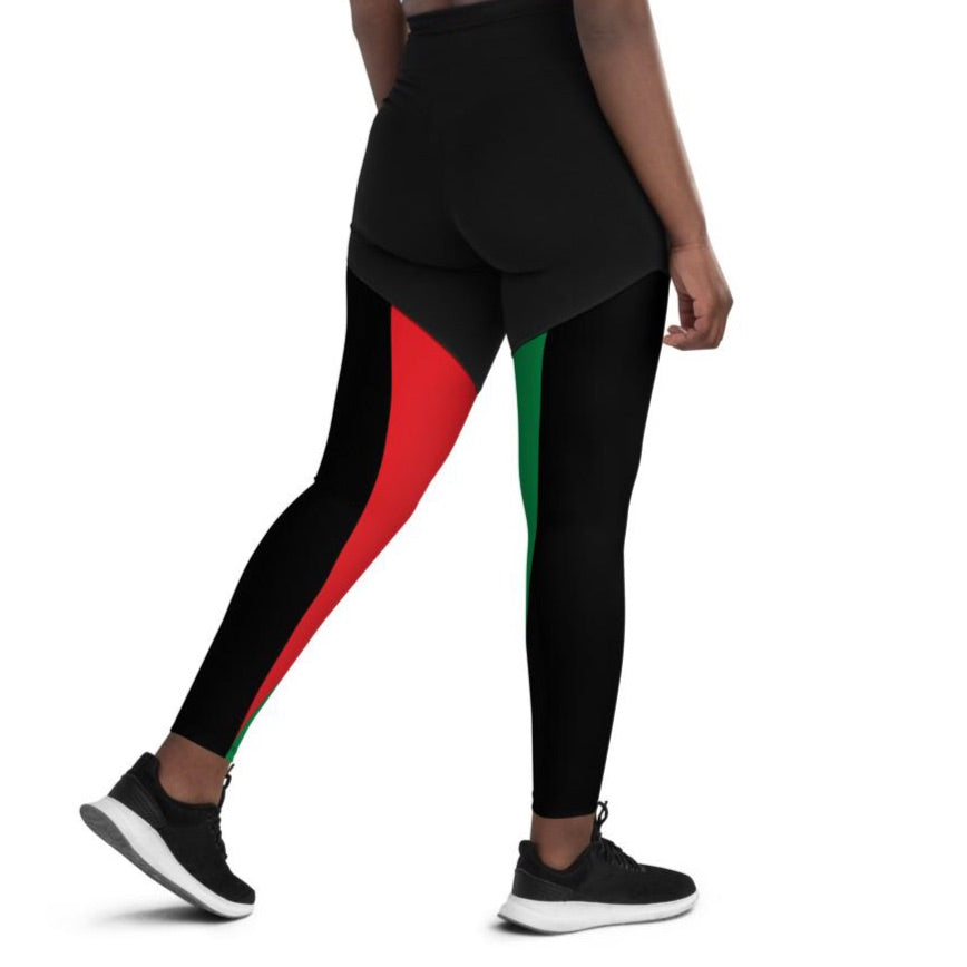 Pan African RBG Flag Women's Sports Leggings