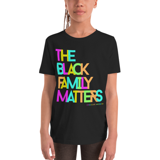 The Black Family Matters Youth Short Sleeve T-Shirt - Chocolate Ancestor