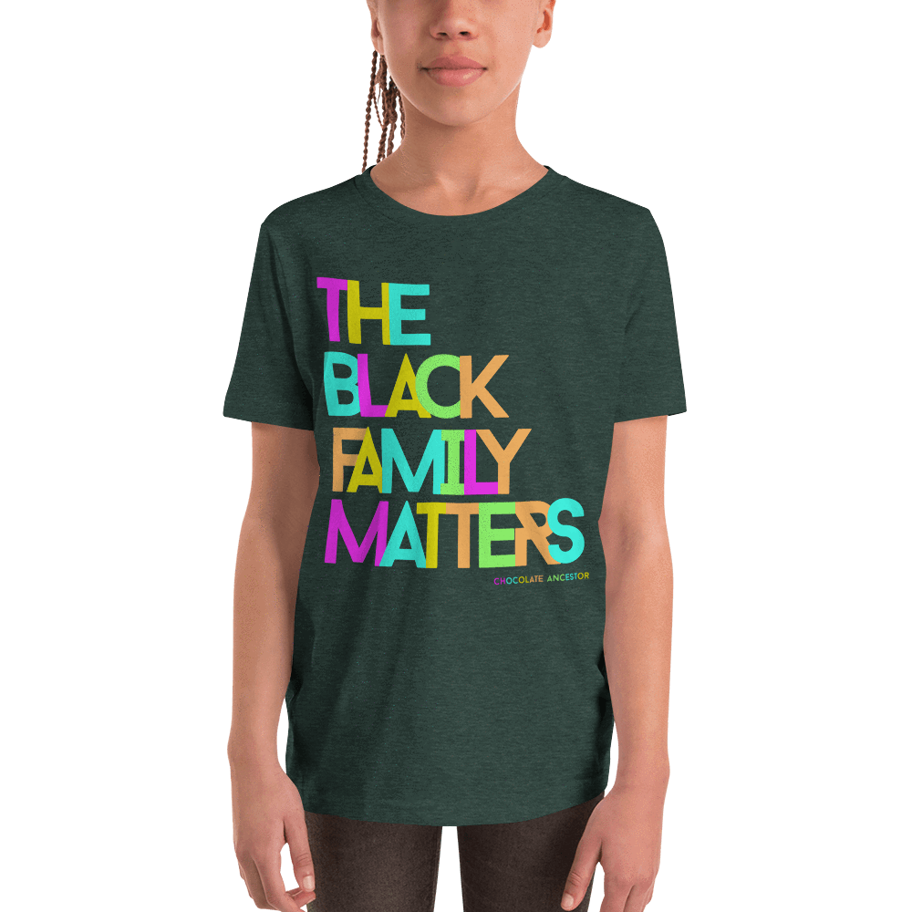 The Black Family Matters Youth Short Sleeve T-Shirt - Chocolate Ancestor