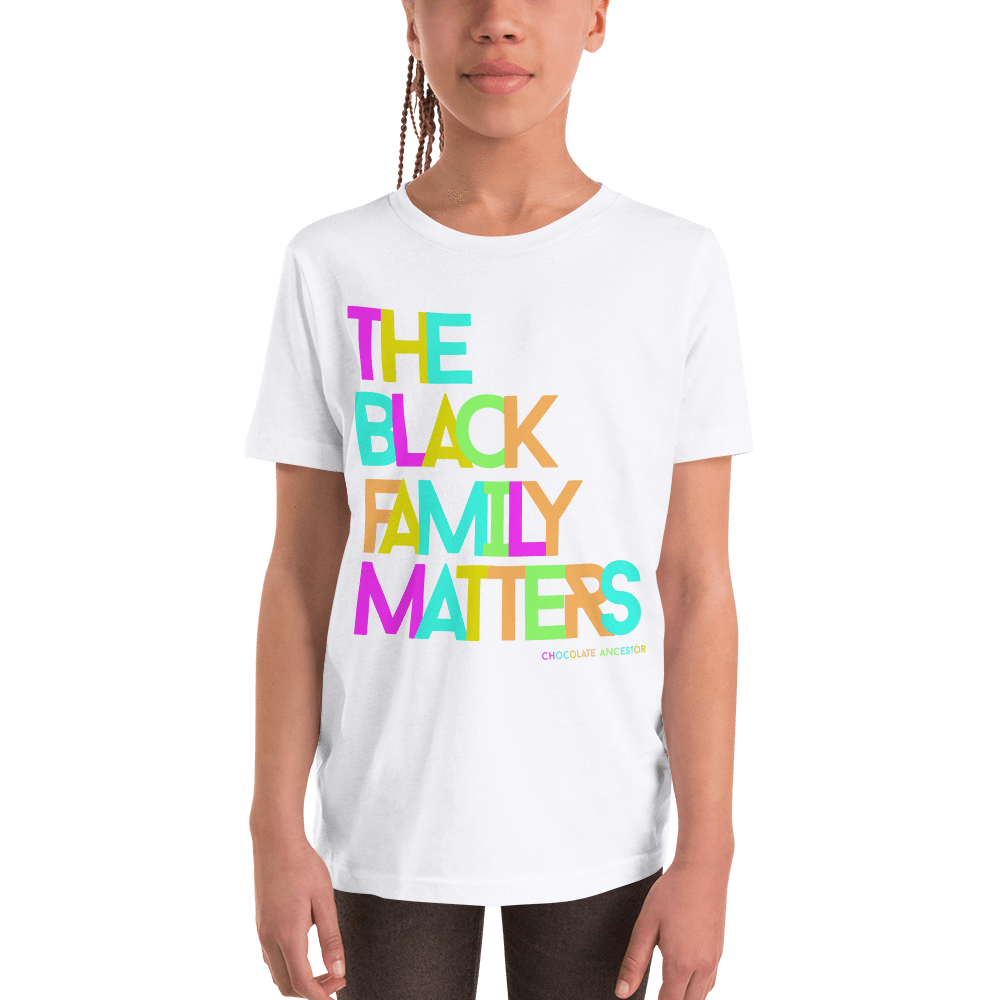 The Black Family Matters Youth Short Sleeve T-Shirt - Chocolate Ancestor