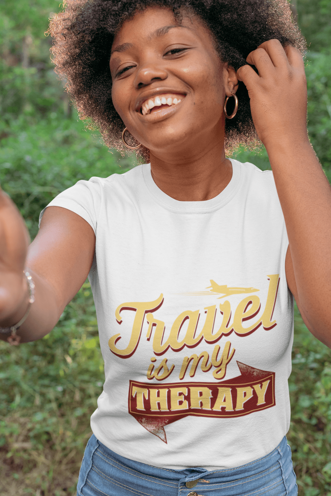 Travel is my Therapy Unisex Short Sleeve T-shirt - Chocolate Ancestor