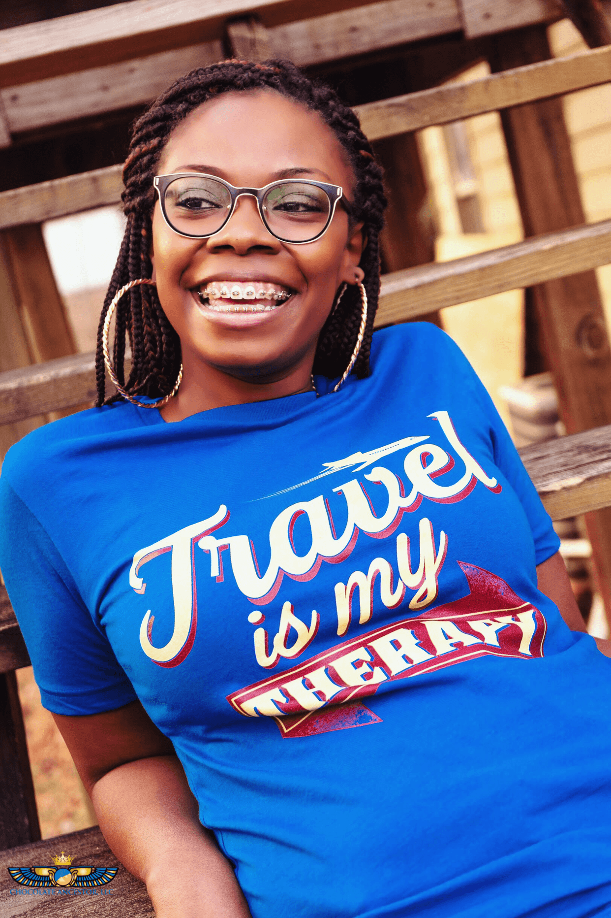 Travel is my Therapy Unisex Short Sleeve T-shirt - Chocolate Ancestor