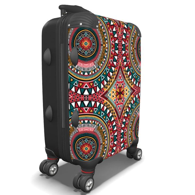 Tribal Kaleidoscope Bespoke Suitcase - Chocolate Ancestor