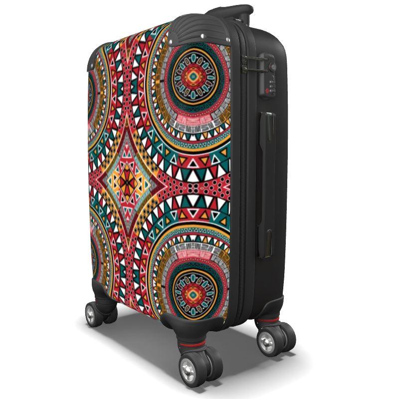 Tribal Kaleidoscope Bespoke Suitcase - Chocolate Ancestor