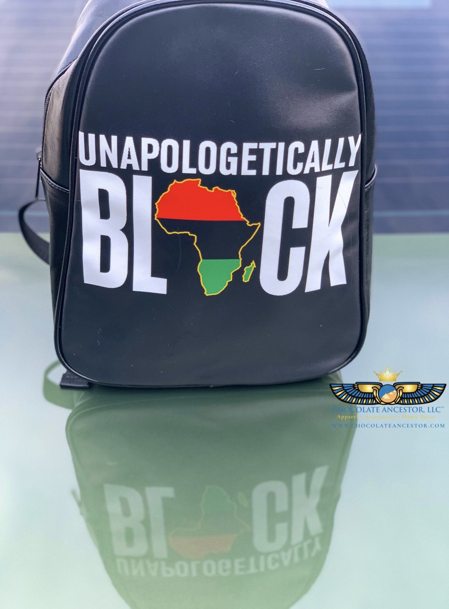 Unapologetically Black RBG Leather Bookbag - Chocolate Ancestor