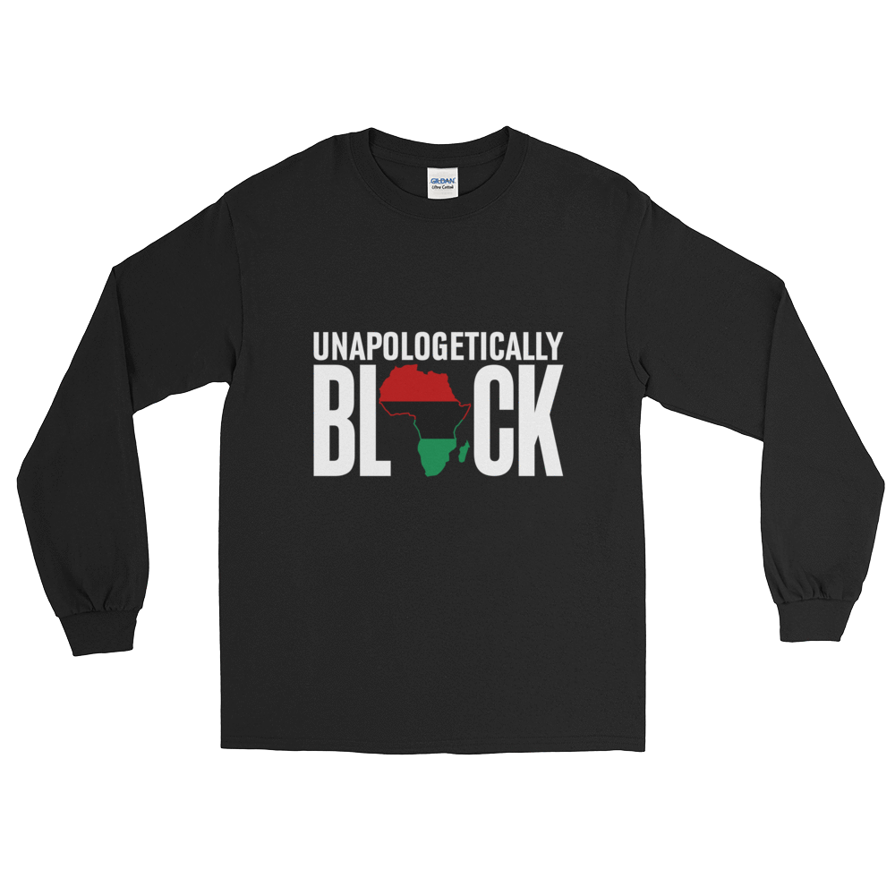 Unapologetically Black RBG Long Sleeve Unisex T-Shirt - Chocolate Ancestor