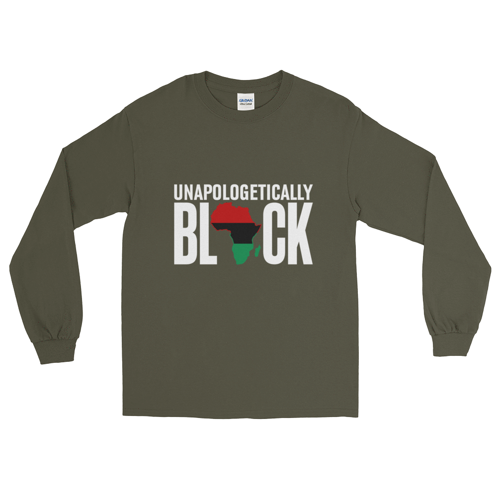 Unapologetically Black RBG Long Sleeve Unisex T-Shirt - Chocolate Ancestor