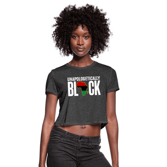 Unapologetically Black RBG Women's Crop Top (Style 2) - Chocolate Ancestor