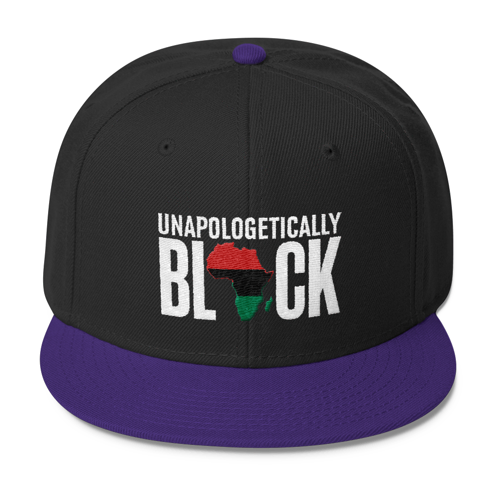 Unapologetically Black RBG Wool Blend Snapback - Chocolate Ancestor