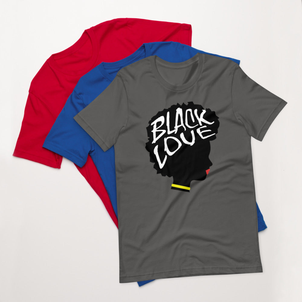 Black Love Afro Short-Sleeve Unisex T-Shirt