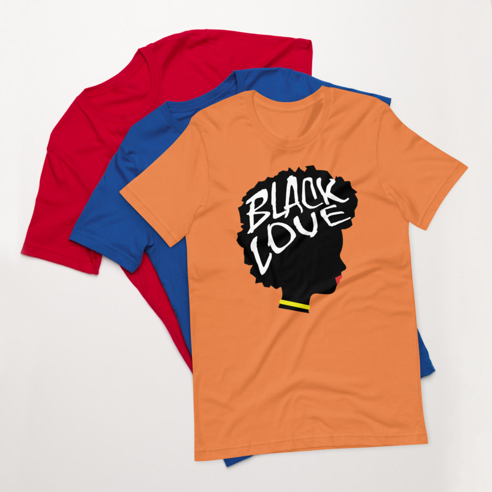 Black Love Afro Short-Sleeve Unisex T-Shirt