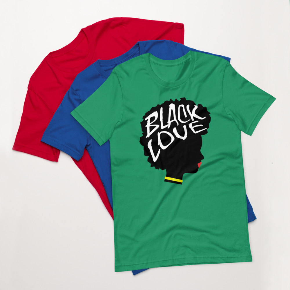 Black Love Afro Short-Sleeve Unisex T-Shirt