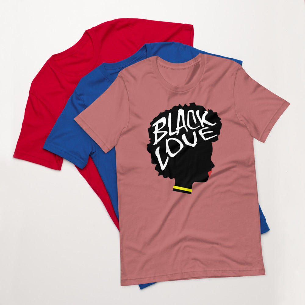 Black Love Afro Short-Sleeve Unisex T-Shirt