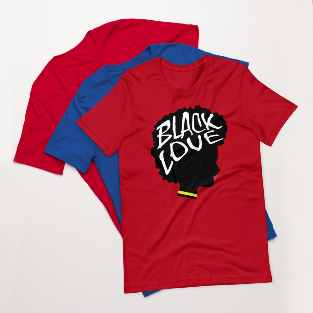 Black Love Afro Short-Sleeve Unisex T-Shirt