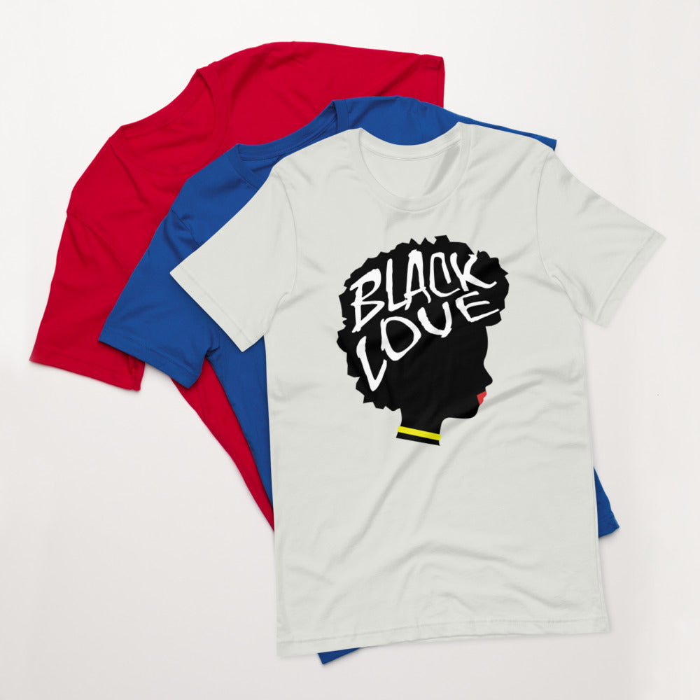 Black Love Afro Short-Sleeve Unisex T-Shirt