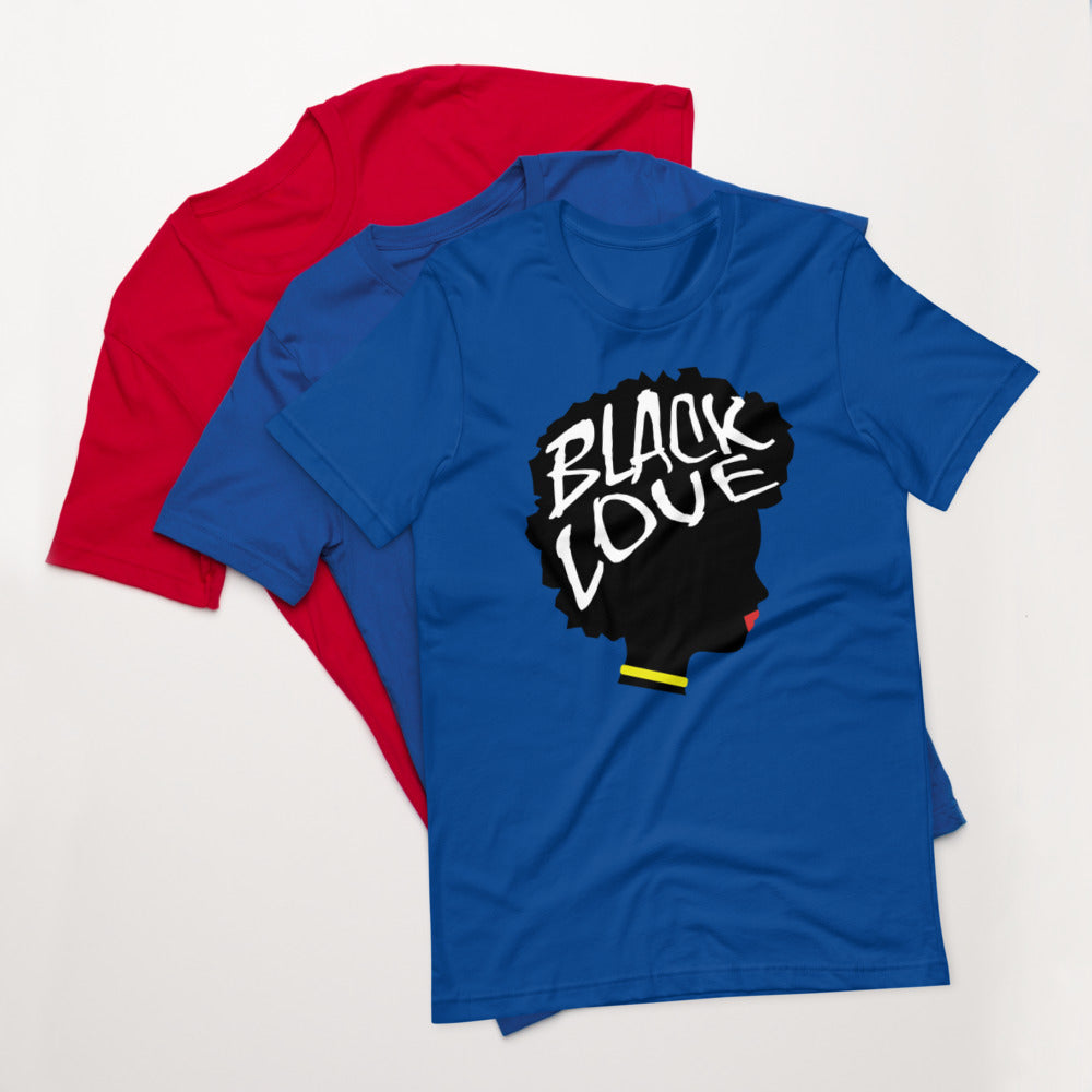 Black Love Afro Short-Sleeve Unisex T-Shirt