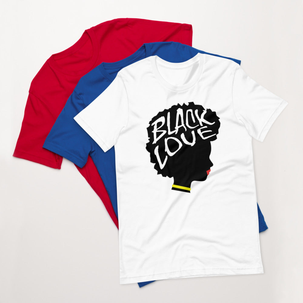 Black Love Afro Short-Sleeve Unisex T-Shirt