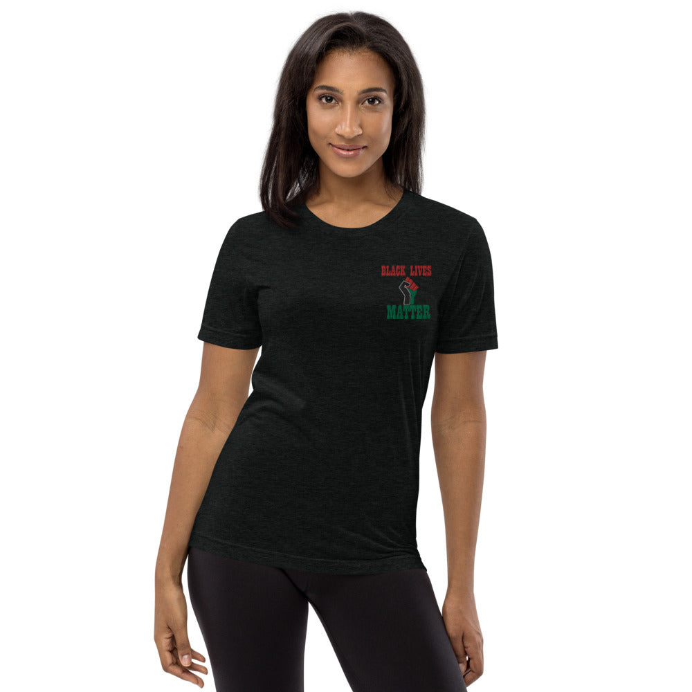 Black Lives Matter Pan African Unisex Embroidered Short sleeve t-shirt