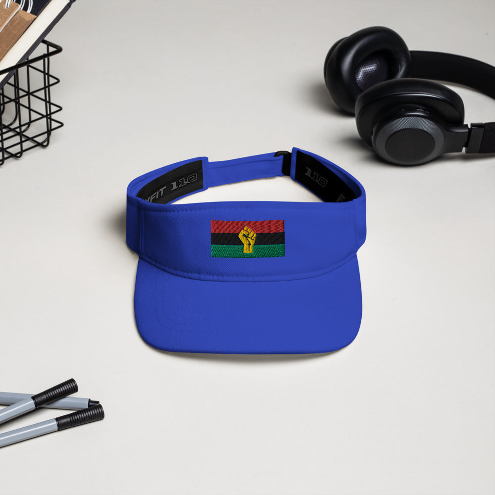 RBG Pan African Flag with Yellow Fist Visor