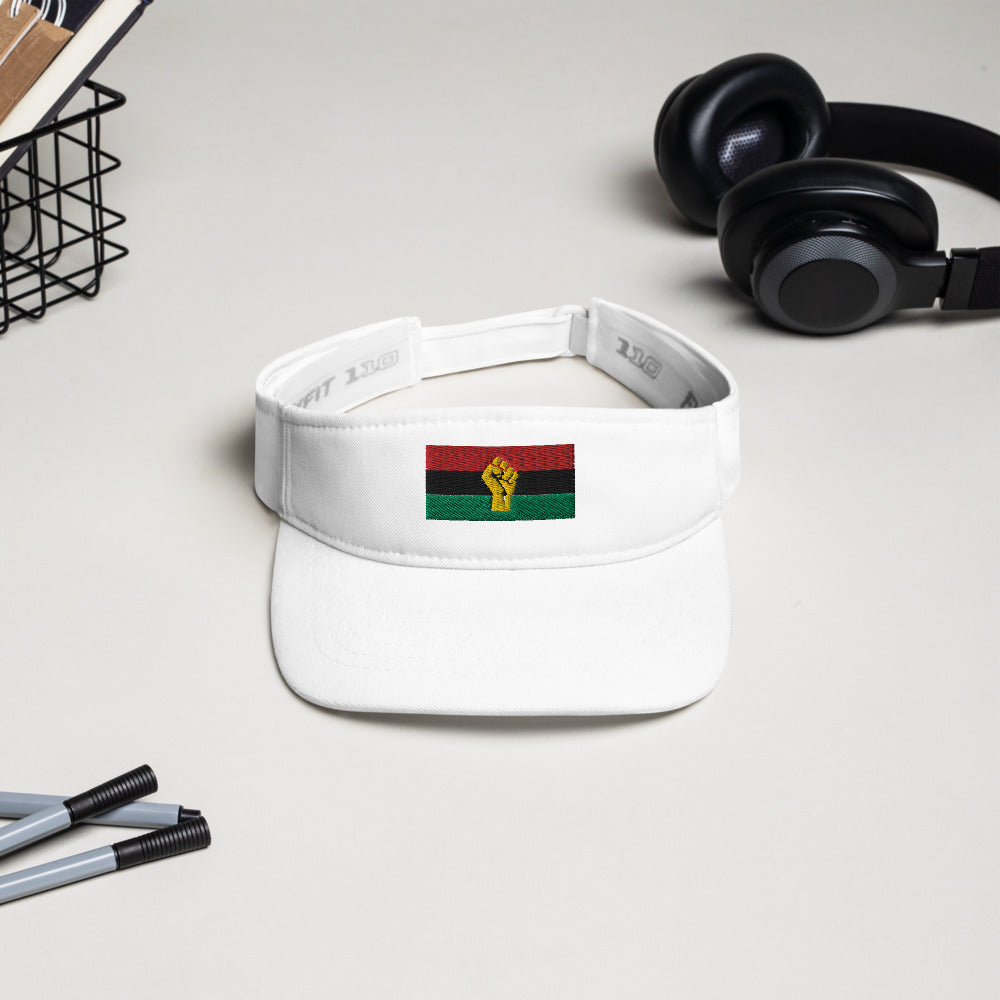 RBG Pan African Flag with Yellow Fist Visor