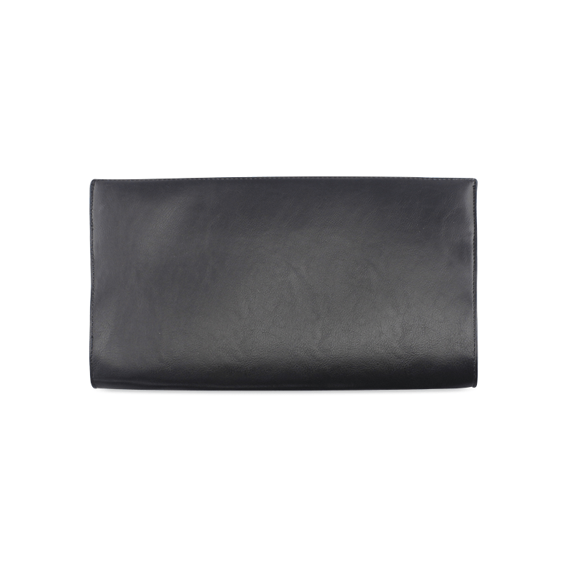 Worded Eye of Horus Leather Clutch Bag - Chocolate Ancestor