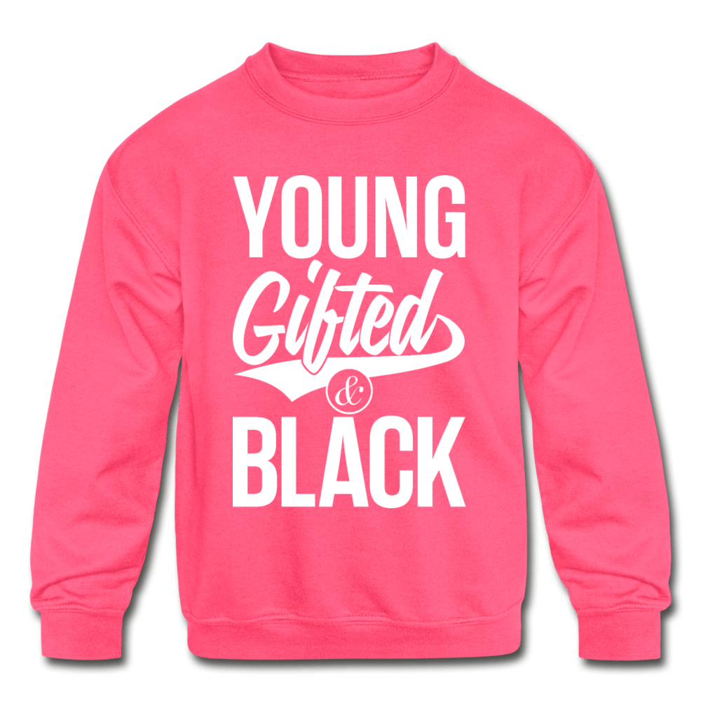 Young Gifted & Black Kids' Crewneck Sweatshirt - Chocolate Ancestor