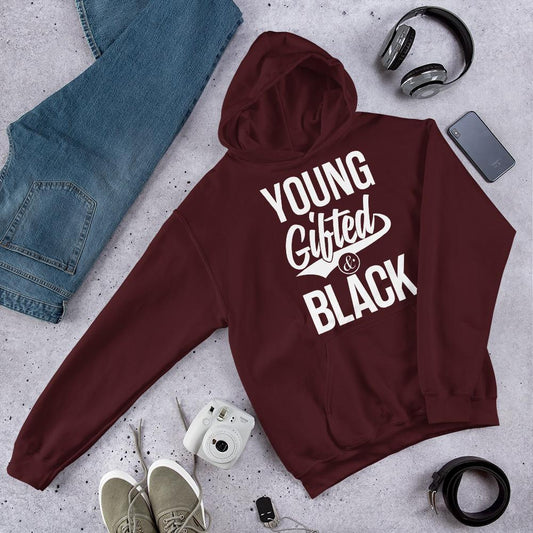 Young Gifted & Black Unisex Hooded Sweatshirt - Chocolate Ancestor