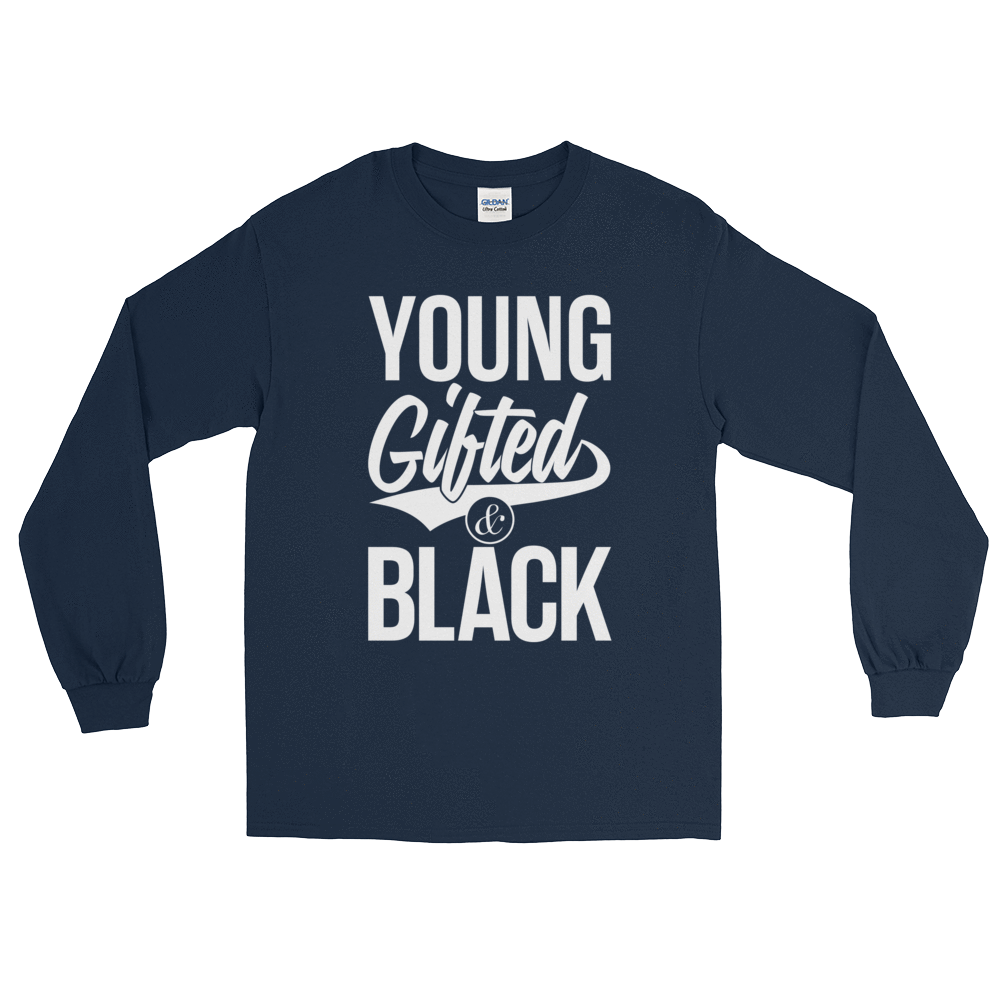 Young Gifted & Black Unisex Long Sleeve T-Shirt - Chocolate Ancestor