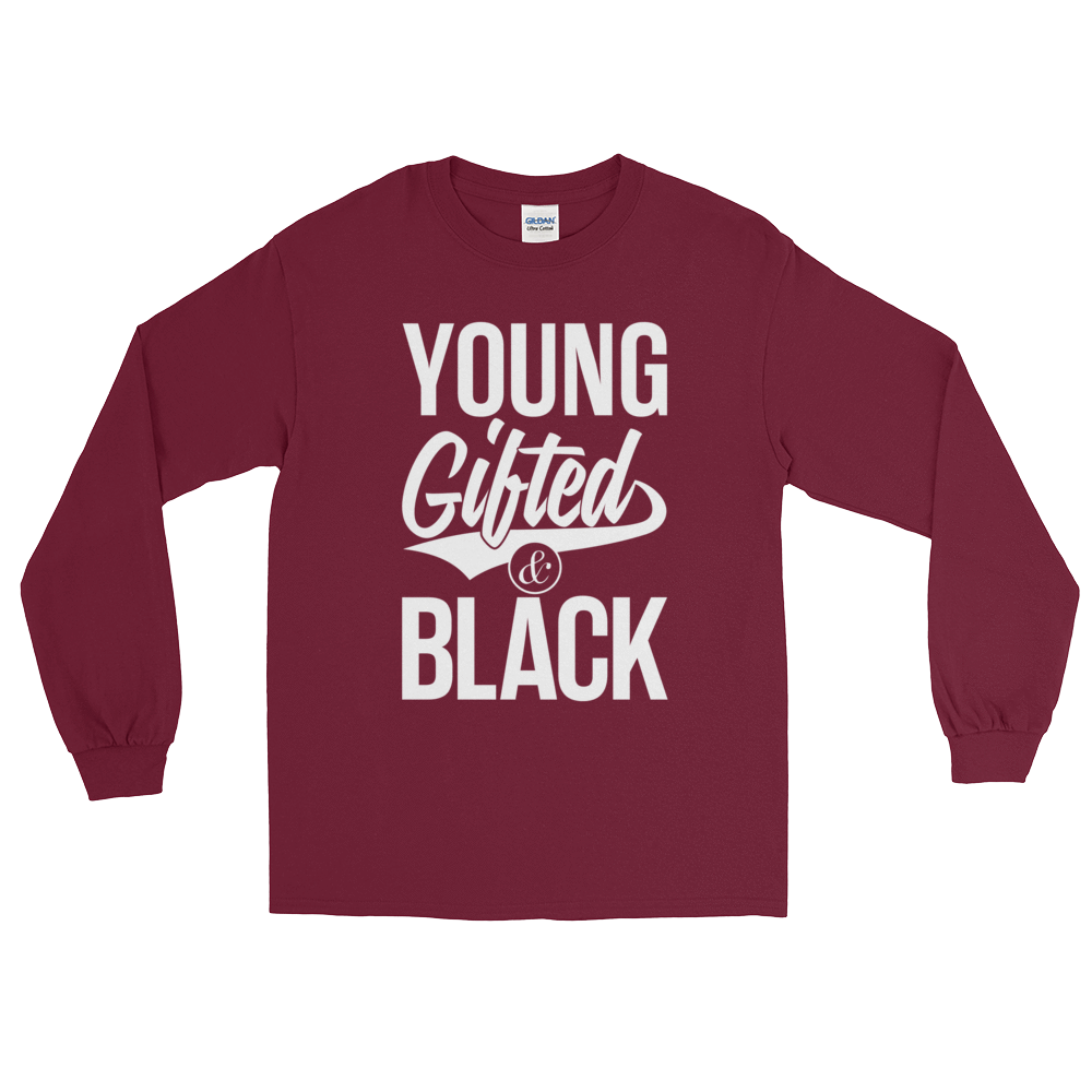 Young Gifted & Black Unisex Long Sleeve T-Shirt - Chocolate Ancestor