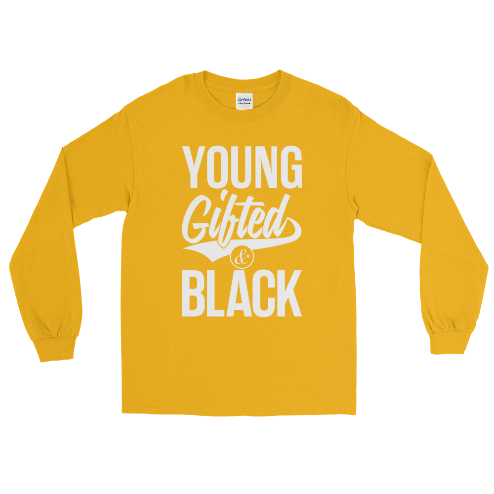 Young Gifted & Black Unisex Long Sleeve T-Shirt - Chocolate Ancestor