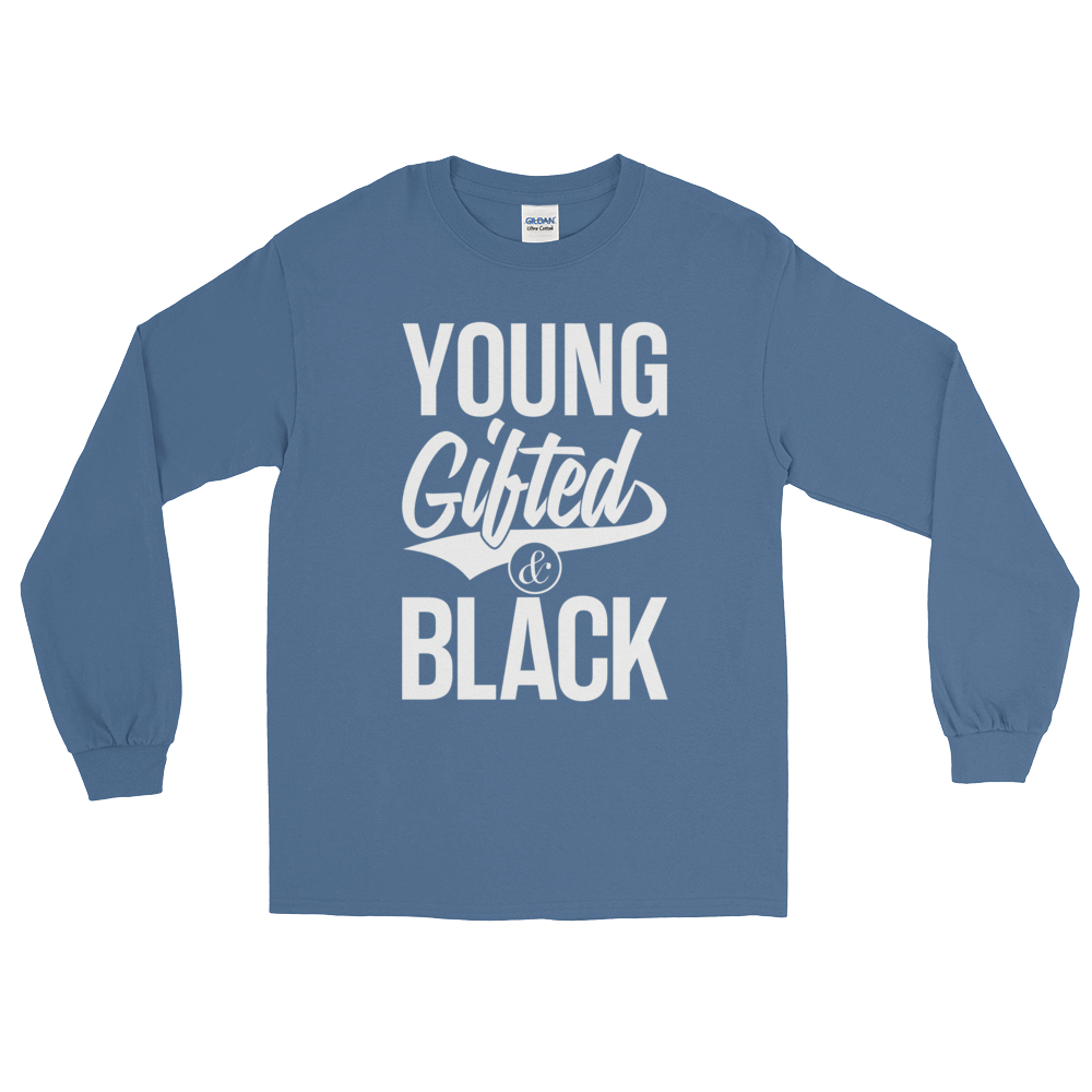 Young Gifted & Black Unisex Long Sleeve T-Shirt - Chocolate Ancestor