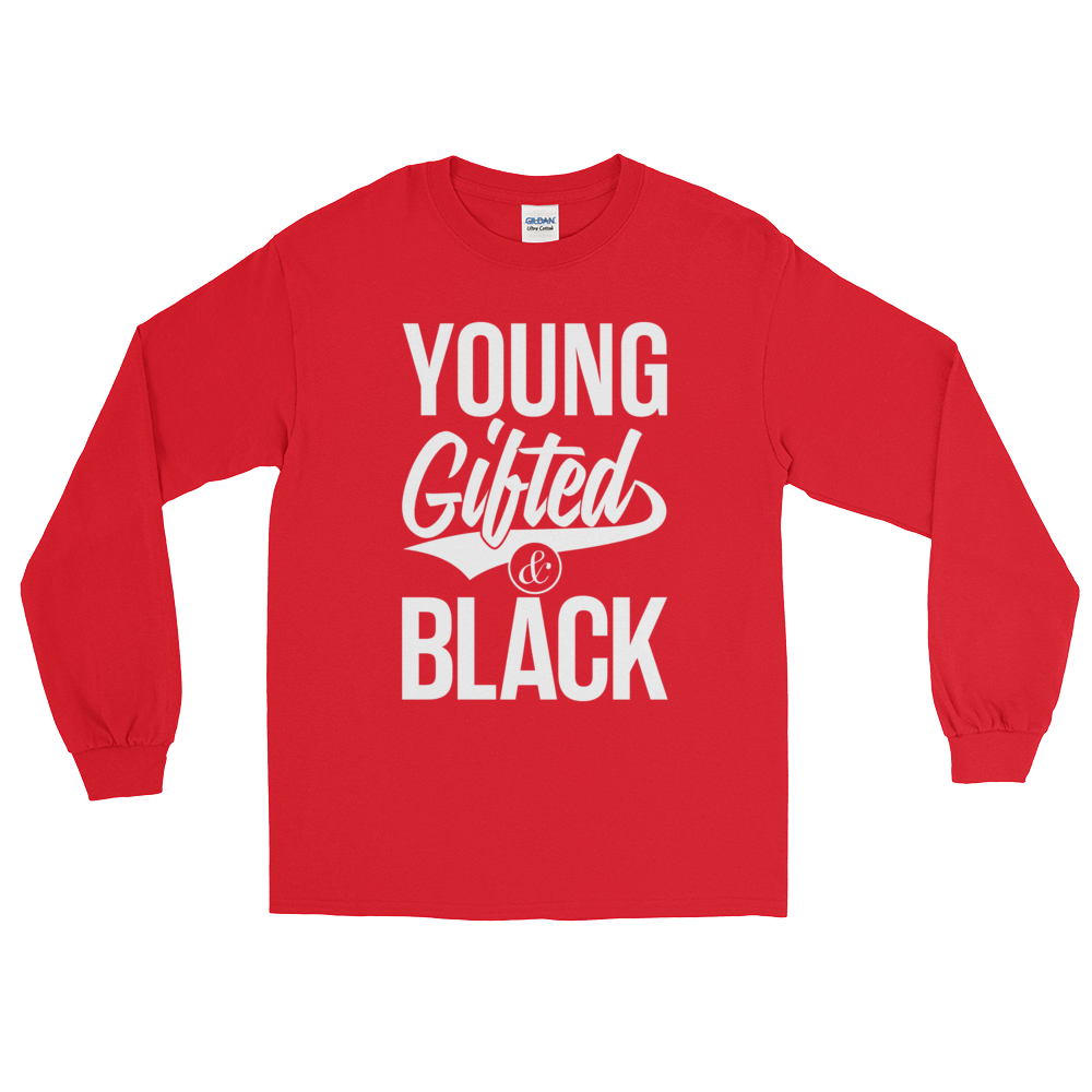 Young Gifted & Black Unisex Long Sleeve T-Shirt - Chocolate Ancestor