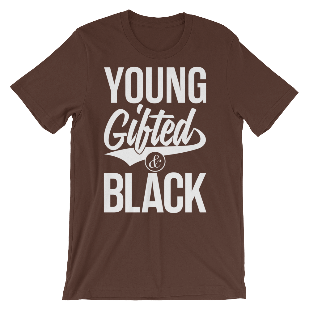 Young Gifted & Black Unisex short sleeve t-shirt - Chocolate Ancestor