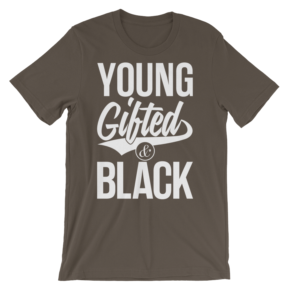 Young Gifted & Black Unisex short sleeve t-shirt - Chocolate Ancestor