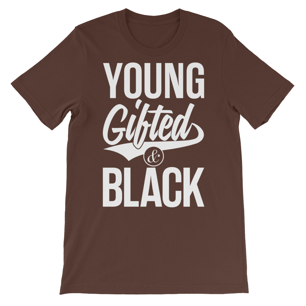 Young Gifted & Black Unisex short sleeve t-shirt - Chocolate Ancestor