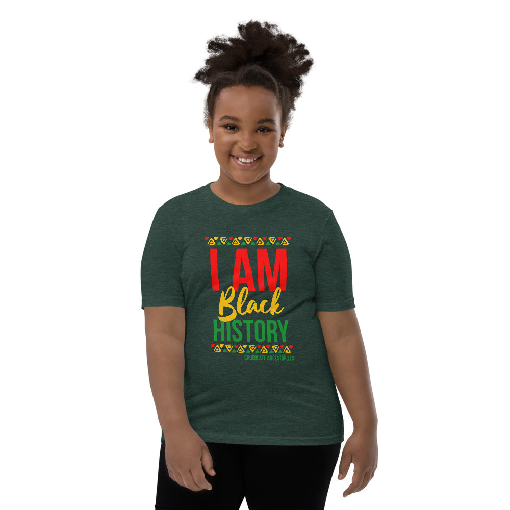 I Am Black History Youth Short Sleeve T-Shirt